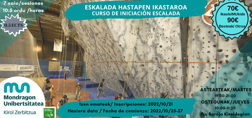 Curso de escalada deportiva en San Sebastián